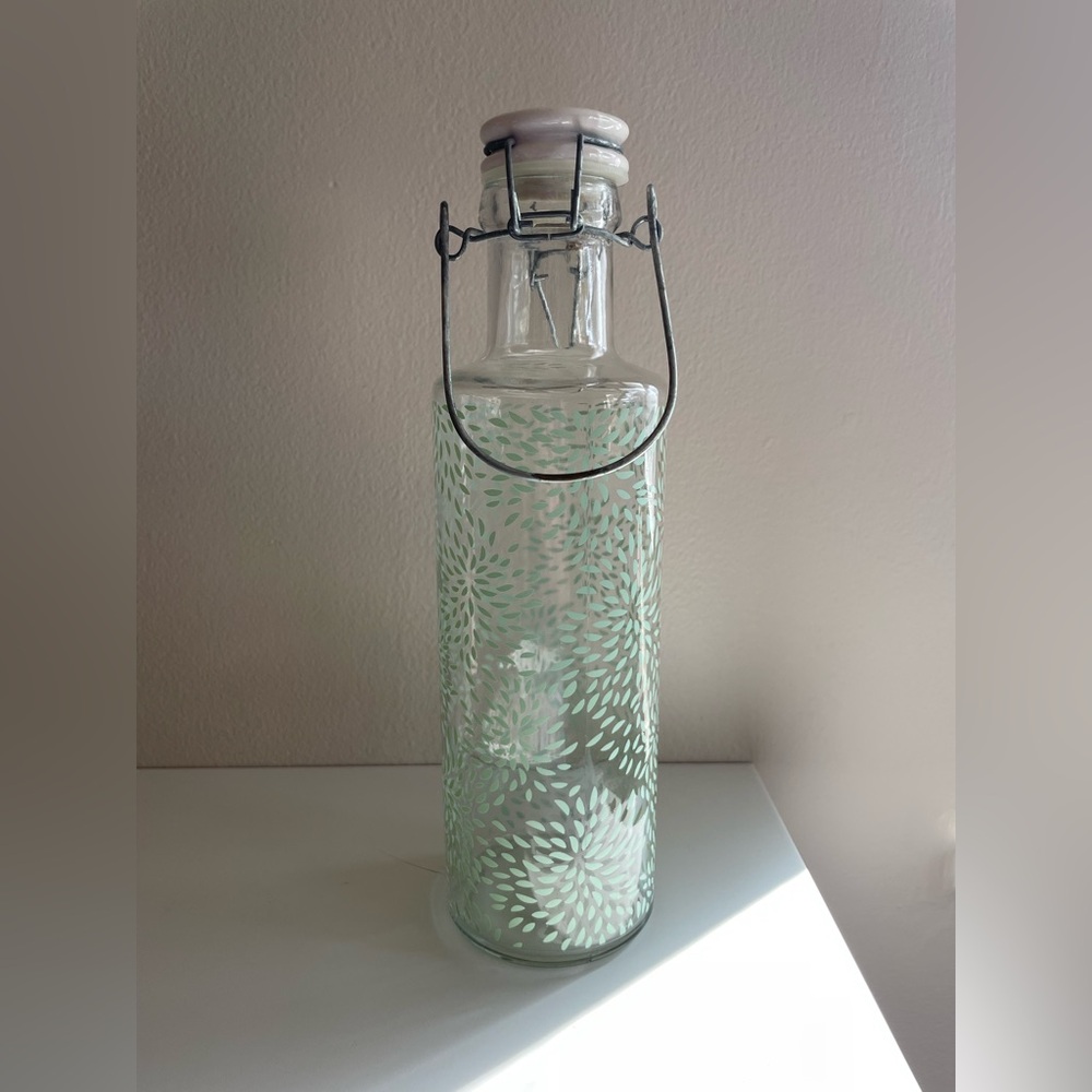 Floral Glass Bottle